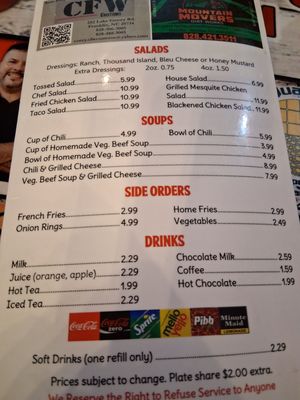 Menu photo 1 Ms Lois' Franklin, NC