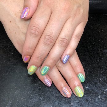 Diva Nails Salon - Gel Manicure with Chrome/Holographic powder - Waxing Near Me - Santa Rosa, California Diva Nails Salon - Gel Manicure with Chrome/Holographic powder - Waxing Near Me - Santa Rosa, California