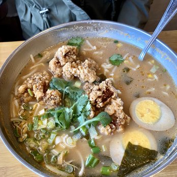 Noodles Plus - #22. Marinated and Fried Crispy Chicken Tom Yam Ramen - Taiwanese Near Me - Edison, New Jersey Noodles Plus - #22. Marinated and Fried Crispy Chicken Tom Yam Ramen - Taiwanese Near Me - Edison, New Jersey