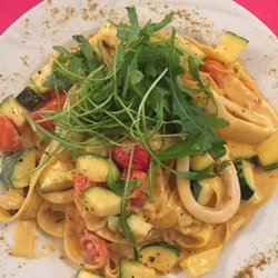 Luca et Papa - Papardelles aux courgettes et calamars