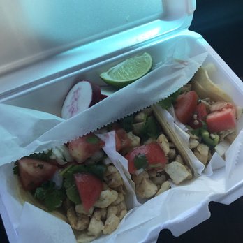 Aqui Es - Three chicken tacos - Mexican Near Me - Bethlehem, Pennsylvania
