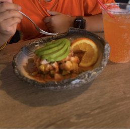 Ceviche de camaron con mango
