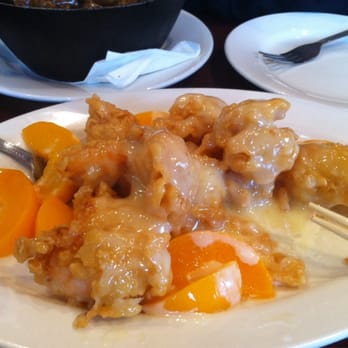 All Happy Family Restaurant - Peach Shrimp with Salad Sauce - Chinese Near Me - Edmonton, Alberta