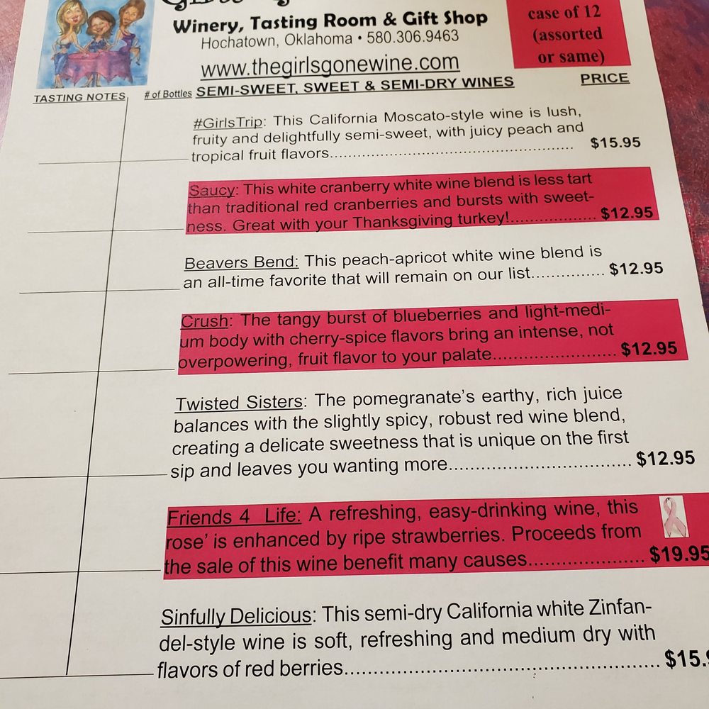 Girls Gone Wine - Wineries Near Me - Broken Bow, Oklahoma Girls Gone Wine - Wineries Near Me - Broken Bow, Oklahoma