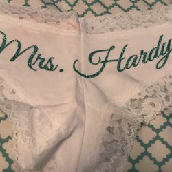 Elite Screen Printing and Embroidery - Personalized bridal shower gift (underwear)