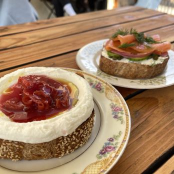 Bica - Ricota and smoked lox tartines. - Mediterranean Near Me - San Diego, California Bica - Ricota and smoked lox tartines. - Mediterranean Near Me - San Diego, California