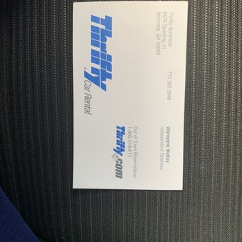 Thrifty Car Rental - This is the card the "owner" gave my husband - Car Rental Near Me - NORCROSS, Georgia Thrifty Car Rental - This is the card the "owner" gave my husband - Car Rental Near Me - NORCROSS, Georgia