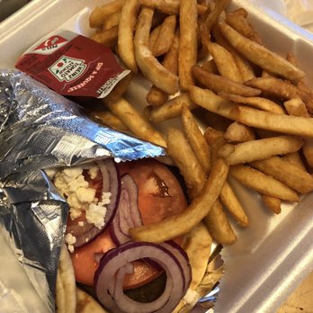 Hillside Grill - Gyro and fries. OMG!! - Greek Near Me - Northborough, Massachusetts