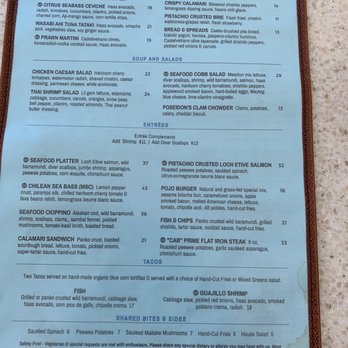 Poseidon on the Beach - Menu - Seafood Near Me - Del Mar, California