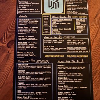 Represa Grill by Chef William Hartzell - Dinner menu - Burgers Near Me - Folsom, California Represa Grill by Chef William Hartzell - Dinner menu - Burgers Near Me - Folsom, California