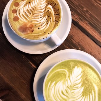 Sawada Coffee - Top to bottom: Military Latte and green tea latte - Coffee & Tea Near Me - Chicago, Illinois Sawada Coffee - Top to bottom: Military Latte and green tea latte - Coffee & Tea Near Me - Chicago, Illinois