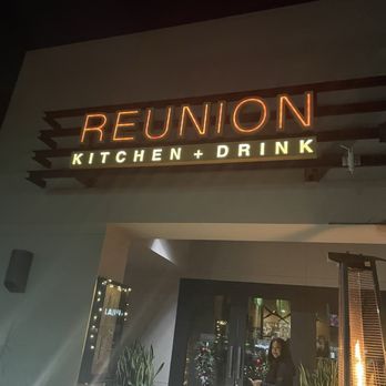 Reunion Kitchen + Drink - The sign outside - New American Near Me - Anaheim, California Reunion Kitchen + Drink - The sign outside - New American Near Me - Anaheim, California