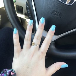 Full set with shellac polish & accent nail Full set with shellac polish & accent nail