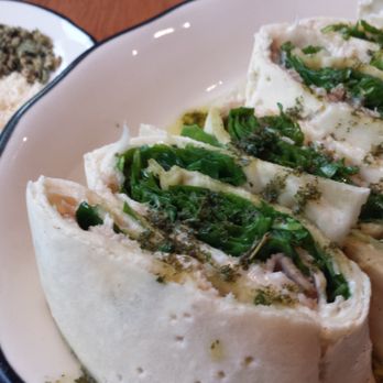 Monello - Piadina di Porchetta: herb-roasted pork, fontina, arugula. Literally inedible. - Italian Near Me - San Diego, California