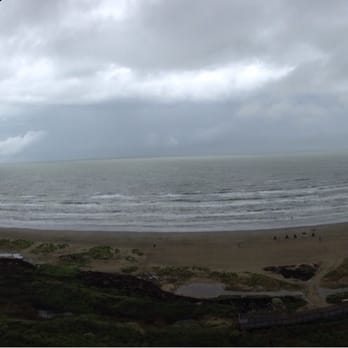 The Galvestonian - Panoramic view from the 12th floor on a clouded day - Hotels Near Me - Galveston, Texas