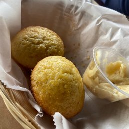 Cornbread with honey butter