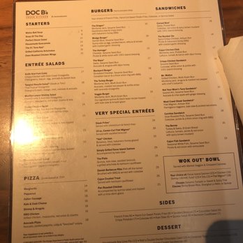 Doc B's Restaurant + Bar - Menu - New American Near Me - Chicago, Illinois