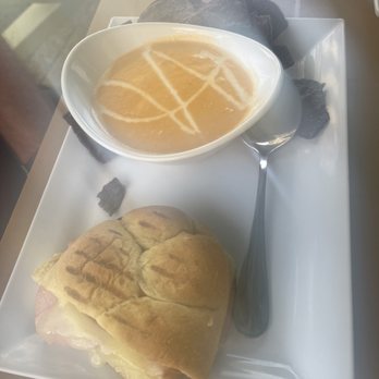 Mango Bistro - Luao panini with lobster bisque!  Good to the last bite! - French Near Me - Englewood, Florida