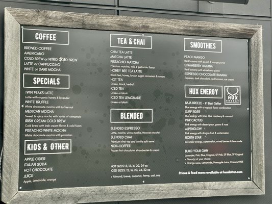 Menu photo 1 Huxdotter Coffee North Bend, WA Menu photo 1 Huxdotter Coffee North Bend, WA