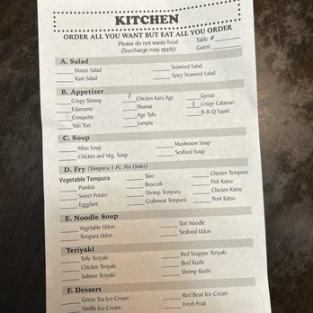 Sushi Palace - The initial cooked order in menu - Sushi Bars Near Me - Summit, New Jersey