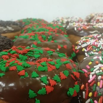 Granny's Donuts - a variety of donuts with chocolate frosting and sprinkles - Donuts Near Me - Bellflower, California