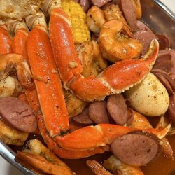 Dancing Crab - 1/2 pound crab legs,sausage,corn,potatoes... highly recommended