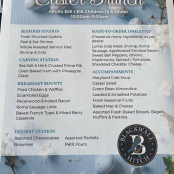 Blackwall Hitch - Brunch buffet menu - New American Near Me - Baltimore, Maryland Blackwall Hitch - Brunch buffet menu - New American Near Me - Baltimore, Maryland