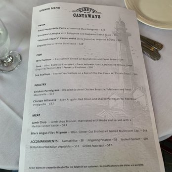 Kenny's Castaways - Menu - Italian Near Me - Montauk, New York
