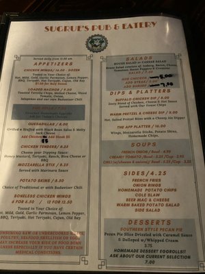 Menu photo 1 Sugrue's Pub & Eatery North Myrtle Beach, SC Menu photo 1 Sugrue's Pub & Eatery North Myrtle Beach, SC