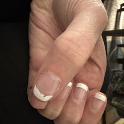 V N Nails - French manicure chipping in less than 24 hours.
