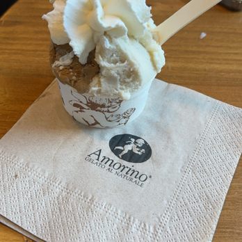 Amorino - Gelato: Coffee, Coconut, and Vanilla w/ Whipped Cream - Desserts Near Me - Chicago, Illinois Amorino - Gelato: Coffee, Coconut, and Vanilla w/ Whipped Cream - Desserts Near Me - Chicago, Illinois