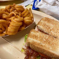 A & J Diner - Turkey Club with Curly Fries
