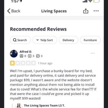 Living Spaces - I'm still waiting for the manager to call me since this last email, they obviously don't care about their customers, I need my money back. - Furniture Stores Near Me - La Mirada, California Living Spaces - I'm still waiting for the manager to call me since this last email, they obviously don't care about their customers, I need my money back. - Furniture Stores Near Me - La Mirada, California