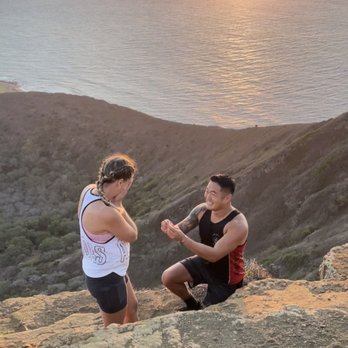 Diamond Guy - Sunrise proposal on Koko Head - Jewelry Near Me - Honolulu, Hawaii
