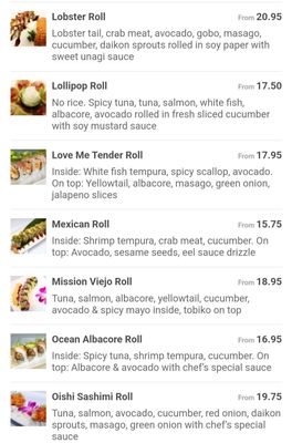 Menu photo 2 Terra Sushi Mission Viejo, CA Menu photo 2 Terra Sushi Mission Viejo, CA