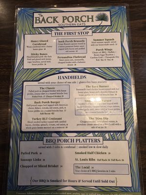 Menu photo 2 The Back Porch Southern Eats Fernandina Beach, FL Menu photo 2 The Back Porch Southern Eats Fernandina Beach, FL