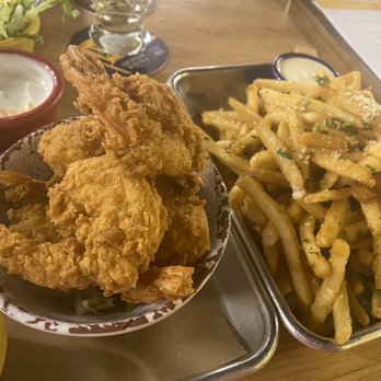 Avenue American Bistro - Shrimp and garlic parm fries - Sports Bars Near Me - Wayne, Michigan Avenue American Bistro - Shrimp and garlic parm fries - Sports Bars Near Me - Wayne, Michigan