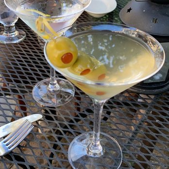 Lot 12 Public House - Dirty martini. Huge olives! - Comfort Food Near Me - Berkeley Springs, West Virginia