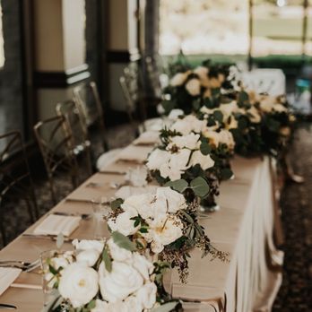 Flora Couture - Bouquets displayed on the head table during reception. - Florists Near Me - Las Vegas, Nevada
