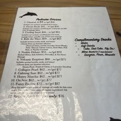 Ocean Nail Bar - Menu