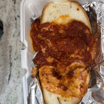Monte's Restaurant - Suppose to be Chicken Parm Cheese on top of 2 pieces of scalli bread in between the bread a frozen chicken paddy - Pizza Near Me - Lynn, Massachusetts Monte's Restaurant - Suppose to be Chicken Parm Cheese on top of 2 pieces of scalli bread in between the bread a frozen chicken paddy - Pizza Near Me - Lynn, Massachusetts