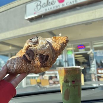 Bake It Up Bakery & Cafe - Cookie Croissant & Iced Pistachio Oat Latte - Bakeries Near Me - Castro Valley, California Bake It Up Bakery & Cafe - Cookie Croissant & Iced Pistachio Oat Latte - Bakeries Near Me - Castro Valley, California