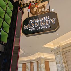 Golden Monkey Tiki Lounge - Outside signage.