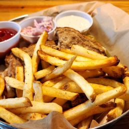 a basket of french fries