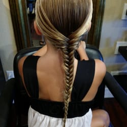 Vintage Hair Studio - Fish tail braid to top it off!