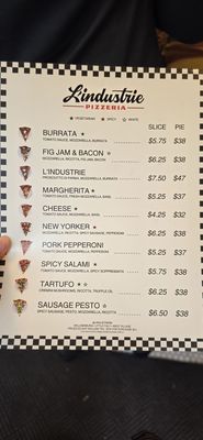 Menu photo 4 L'industrie Pizzeria Brooklyn, NY Menu photo 4 L'industrie Pizzeria Brooklyn, NY