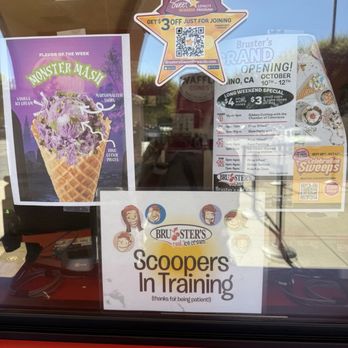 Bruster's Real Ice Cream - Grand opening specials - Ice Cream & Frozen Yogurt Near Me - Chino, California