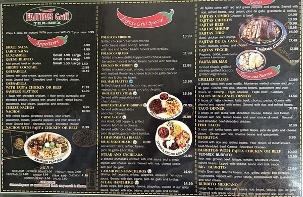 Menu photo 1 Fajitas Grill Tulsa, OK