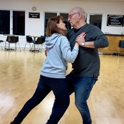 Fred Astaire Dance Studios - During a private lesson, this couple is preparing for a special birthday dance.