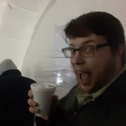 Heat tent with a hot cocoa.